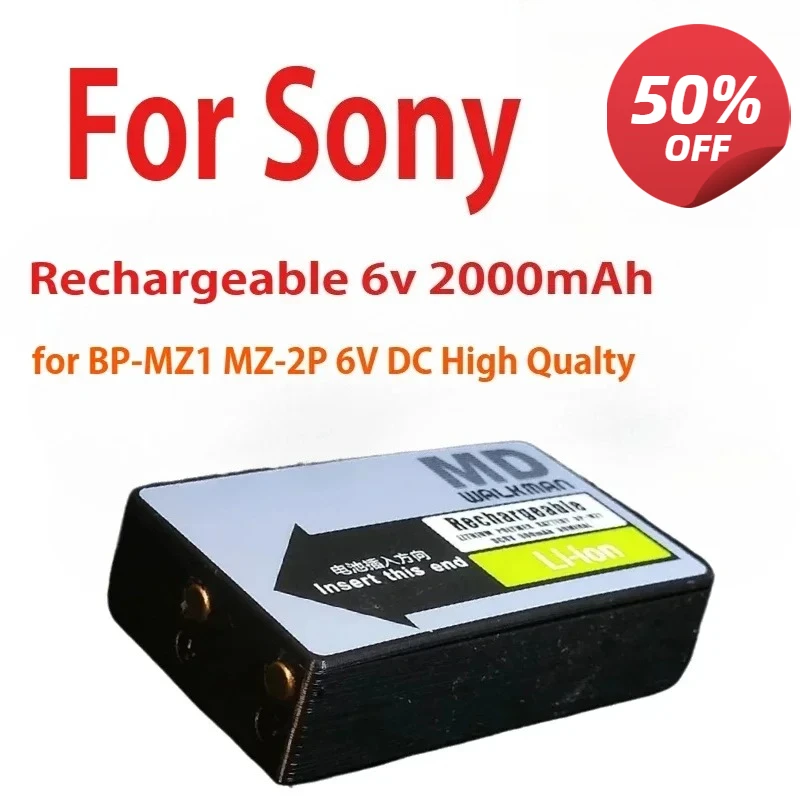 

Новая аккумуляторная батарея для Sony BP-MZ1 MZ-2P 6V DC6V 2000mAh, высокое качество