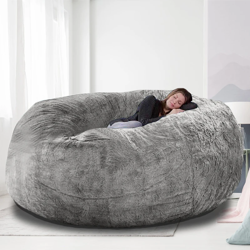 7ft Giant Bean Bag Bed Memory Foam Big Beanbag Living Room Sofas Oversize Bean Bag Chair