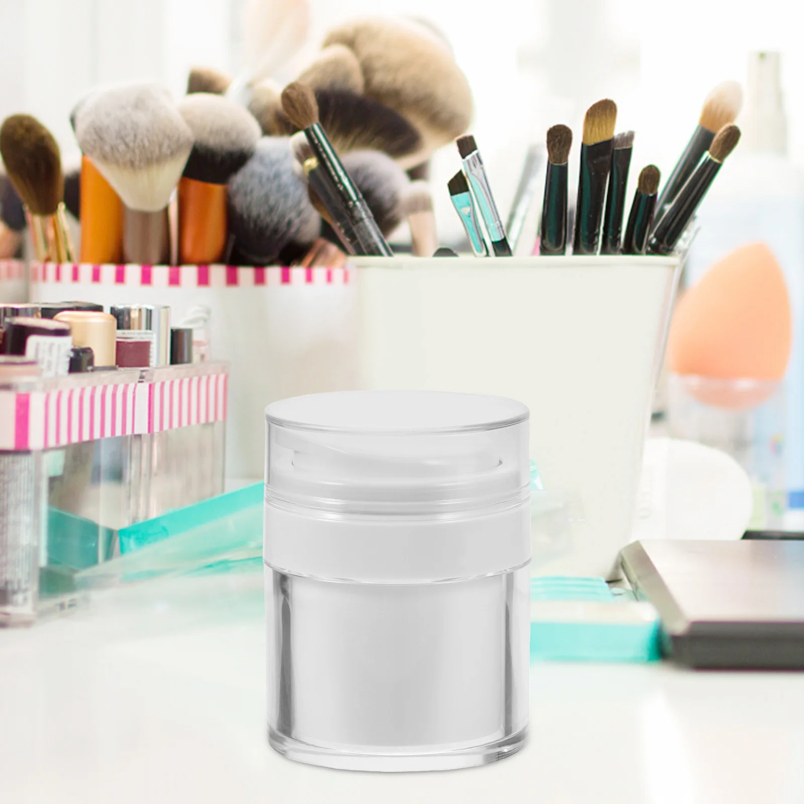 30ml pequeno frasco de creme recipiente versátil organizador de jóias de viagem selo apertado recipientes de pressão reutilizáveis