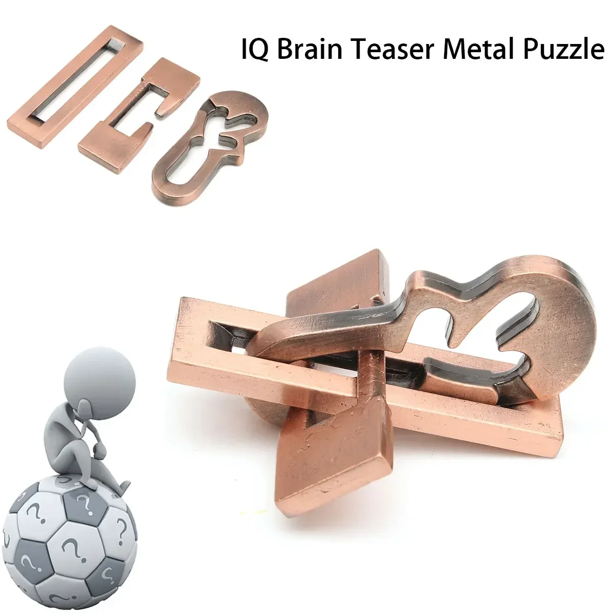 

Classic IQ Metal Brain teaser Magic Puzzles Toys Locks Baffling Wire Diecast Kirsite Game Intelligence For Adults Game Test Mind