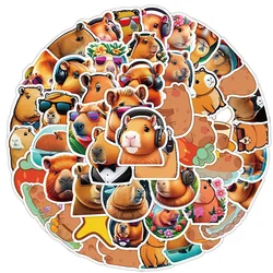 10/30/50Pcs Kawaii Animal Capybara Aesthetic Stickers Pack Kids Toys Computer Notebook Helmet Guitar Waterproof Cute Decals