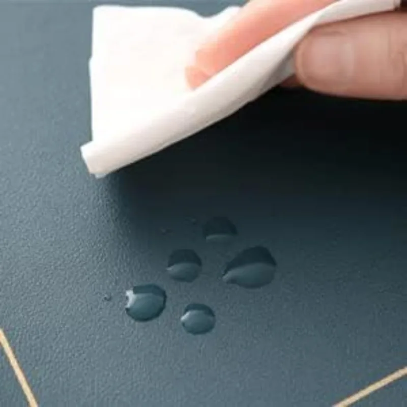 مجموعة مفارش مكان جلدية مكونة من 1/4 قطعة، مفارش أطباق مزدوجة الجوانب غير قابلة للانزلاق، قابلة للغسل، مقاومة للاهتراء، مقاومة للحرارة