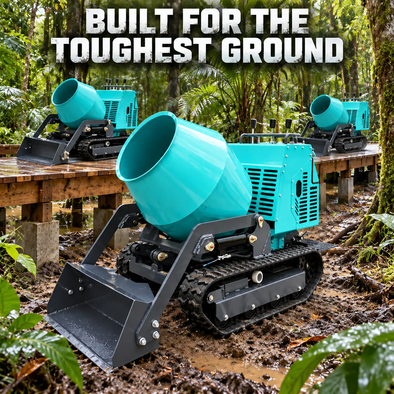 Mini Tracked Dumper with Hydraulic Tipping Bucket for Garden Farm and Building Projects