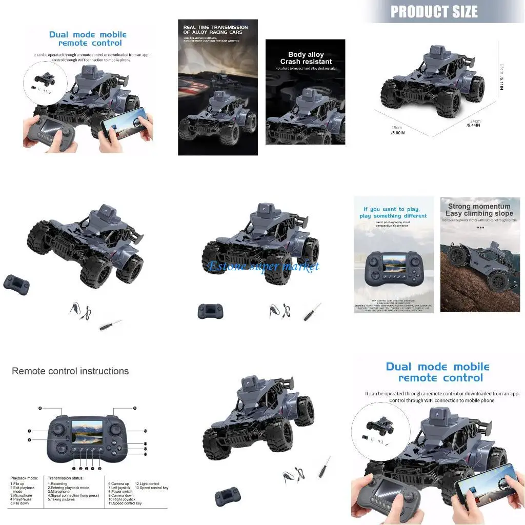 

запись камеры скорости автомобиля 20км/х дистанционного управления тележек монстров 090Б 4ВД