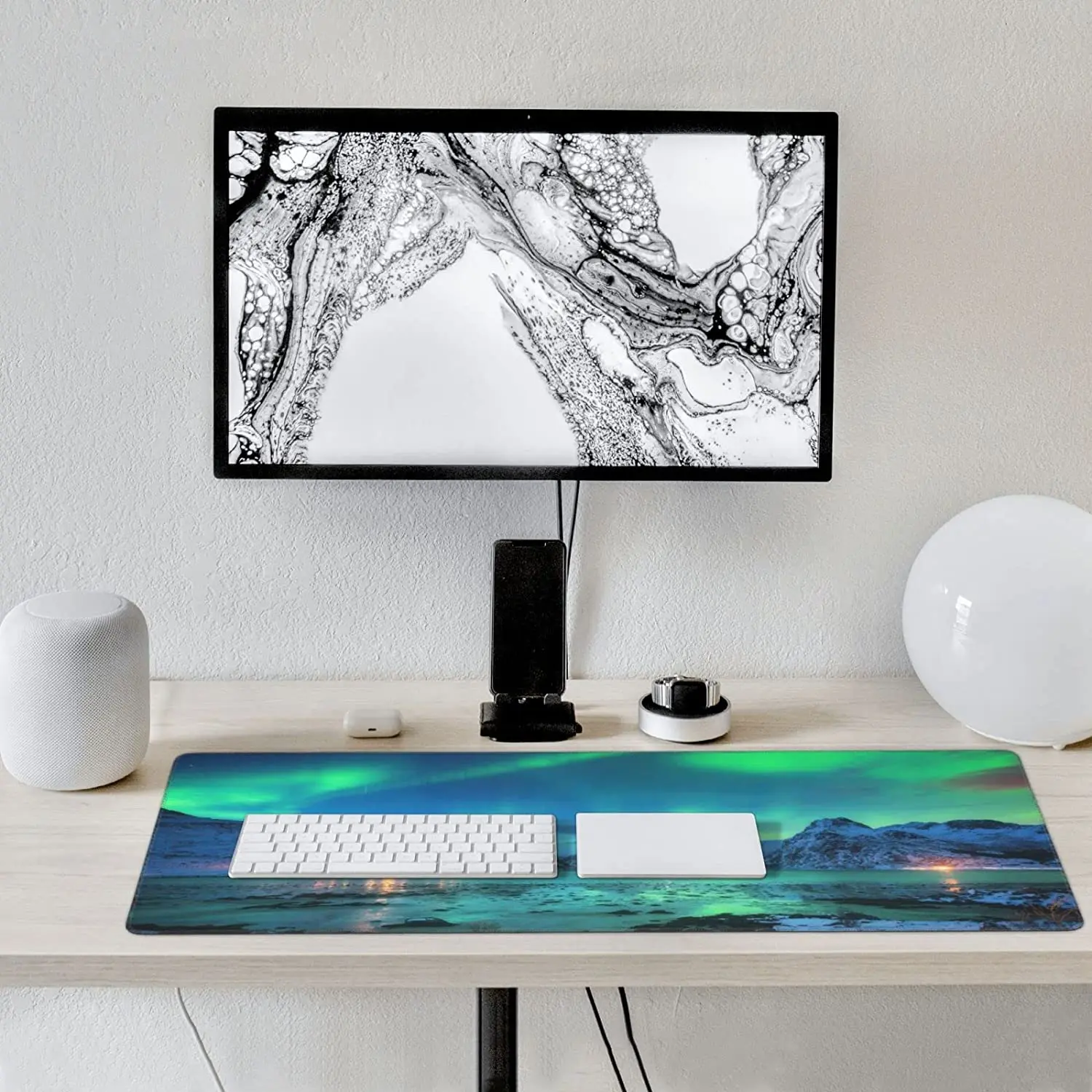 Mountains Mouse Pad Long Large Gaming Mouse Pad with Stitched Edges Gamer Home Keyboard Mat Desk Mat 35.4 × 15.7 Inches