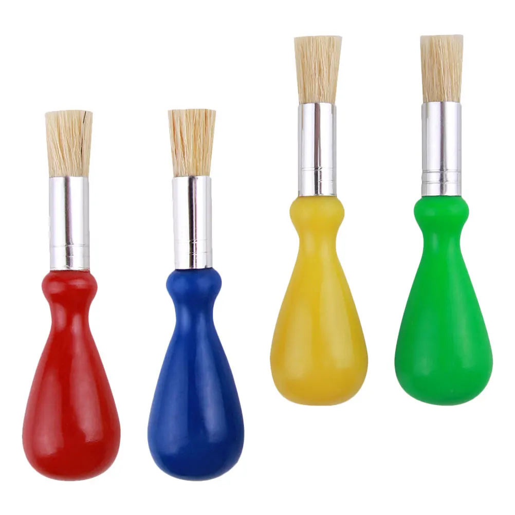 

4pcs Oil Paint Brushes For Artists Trim Wall Corner Painting Brush Watercolour Supplies -Friendly Ergonomic Handle Soft