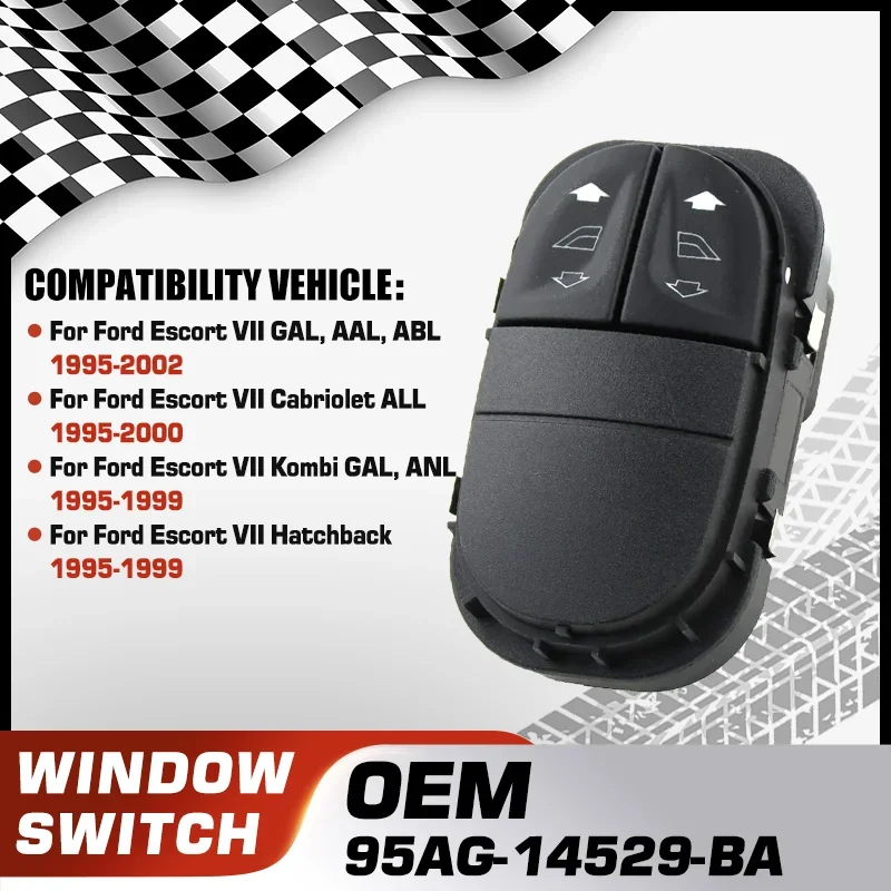 

95AG-14529-BA Car Electric Power Master Window Switch Lifter Console Button For Ford Escort VII 1995-2002 7248362 accessories