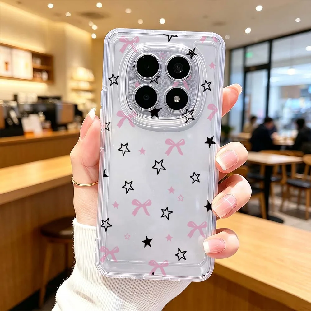 Xiaomi Star Bow Heart Pattern Phone Case For Xiaomi POCO X7 X6 X5 F7 F6 F5 F4 M8 M6 C85 C71 Pro Protective Transparent Cover - Aliexpress Deal