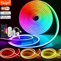 DC5V RGB Neon LED Strip Tuya Neon Strip Lights WiFi Work 1m 2m 3m 4m 5m App/Smart Life for TV Home Neon Decor Lighting