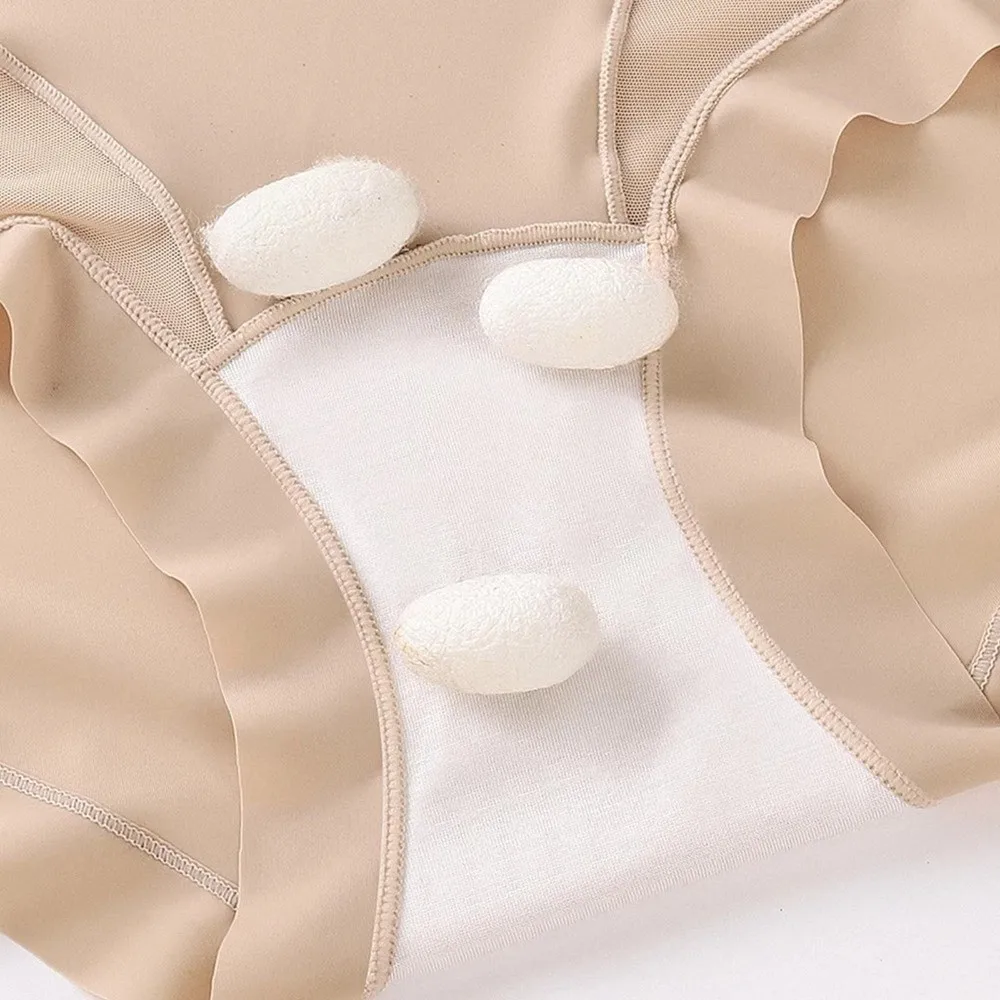 Eisseide High-Waist Panties Bauchkontrolle Antibakterielle Formende Unterwäsche Nahtlose Atmungsaktive Formende Boxershorts für Damen – Detail 2