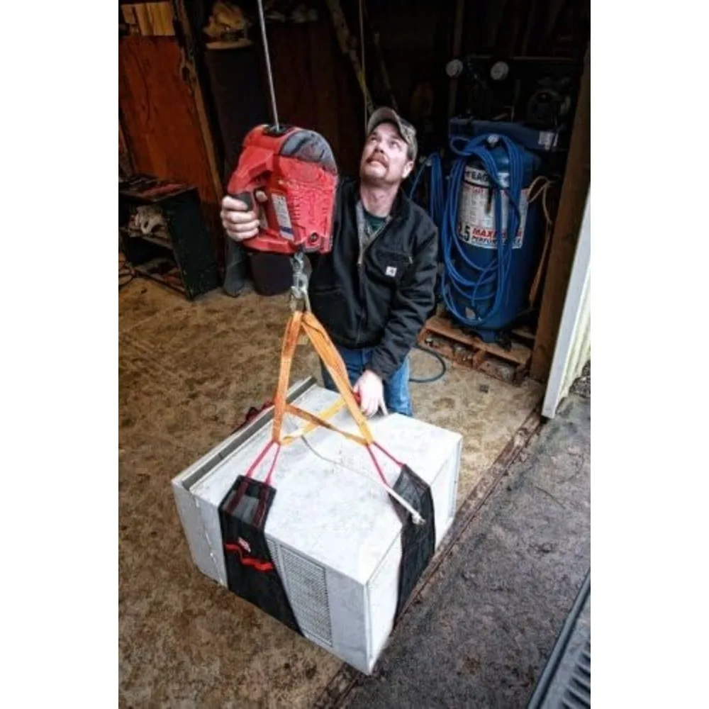 885005 PullzAll Bezprzewodowa elektryczna wciągarka przenośna 24V DC z linką stalową i 2 akumulatorami: 1/2 tony