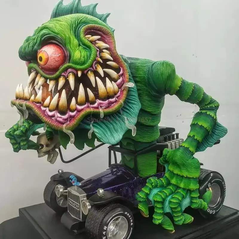 Hot Sell Rat Crazy Mouse Rat Fink Car Repairer Figurines Hake Head Doll Desktop Decoration Design Crafts Gifts Sculpture Model