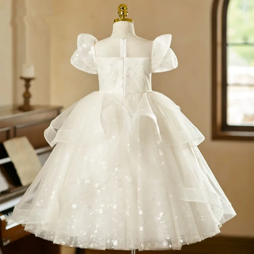 Hochwertige Kinder-Party-Abendkleider für Gastgeber, Klavierauftritte, Geburtstage, Hochzeiten, Blumenmädchen A5068 Großhandel – Detail 5