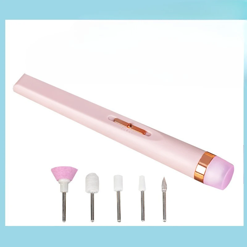 مثقاب أظافر كهربائي محمول، أداة مانيكير صغيرة، بطارية قابلة للشحن، 6 إعدادات للسرعة، طلاء أظافر كاملة #5