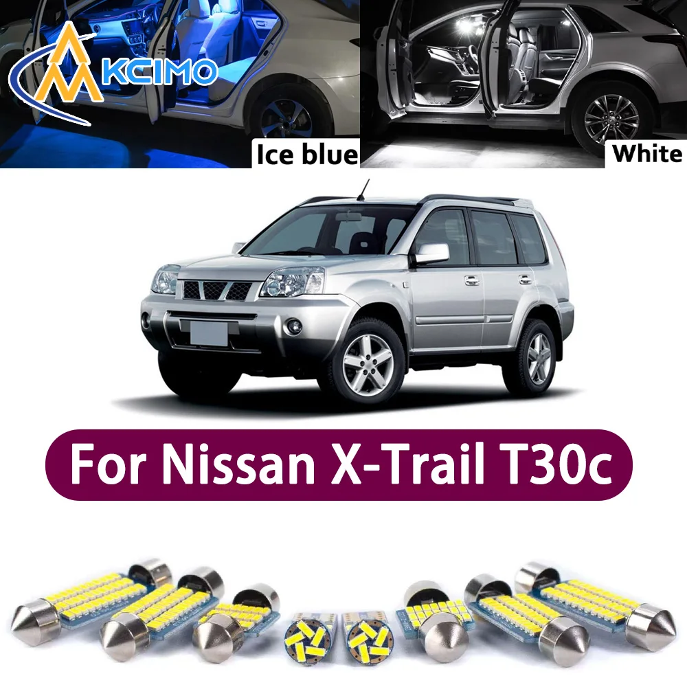 

High Lumen CANBUS Error Free LED Interior Light Kit For Nissan X-Trail T30c Easy Install Door Trunk Reading Dome Lamp Bulbs Set