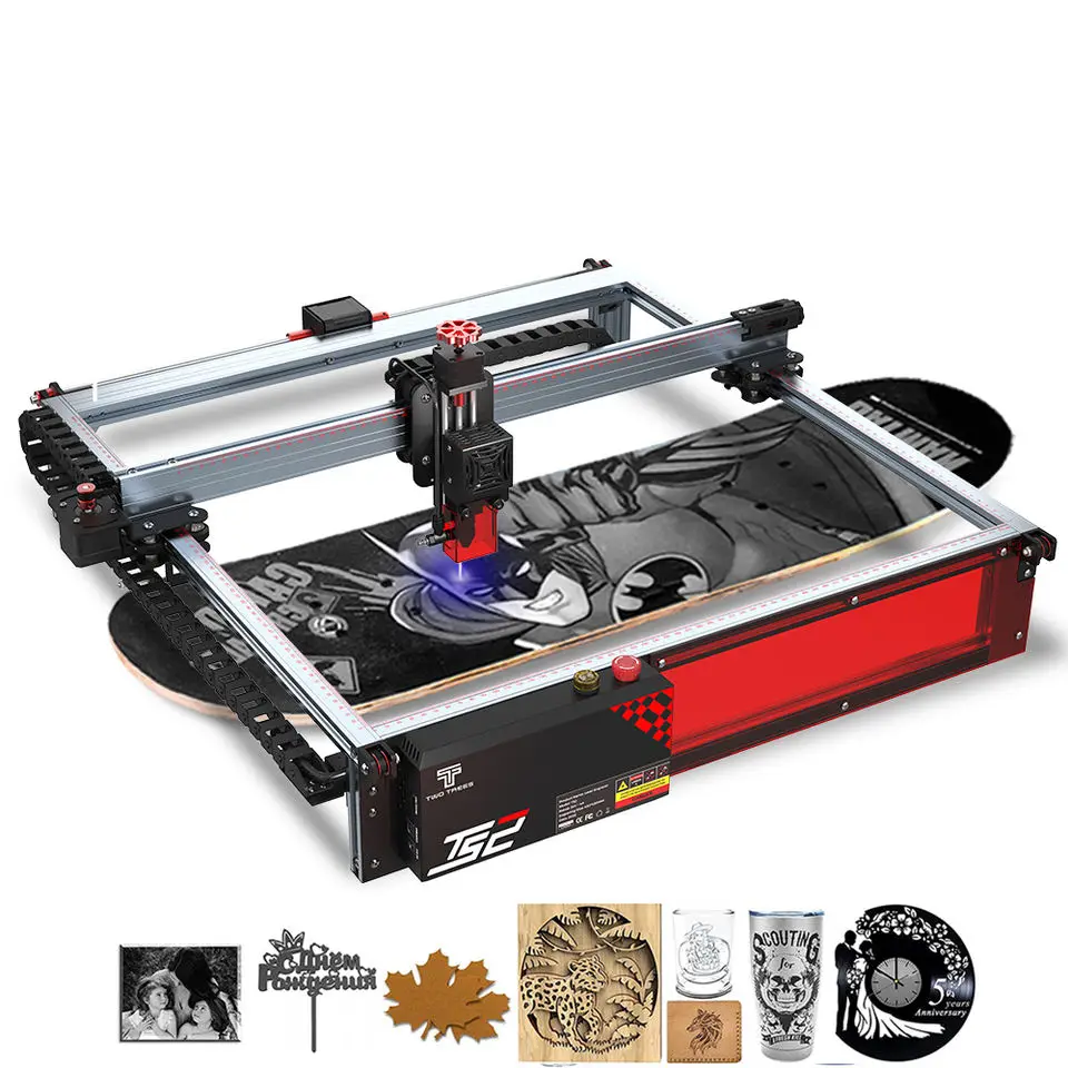 

2025 Latest Version TWOTREES LM2 Portable Laser Engraver YRR 2.0 CNC Control Software Gantry Type for Wood Rubber Cutting BMP