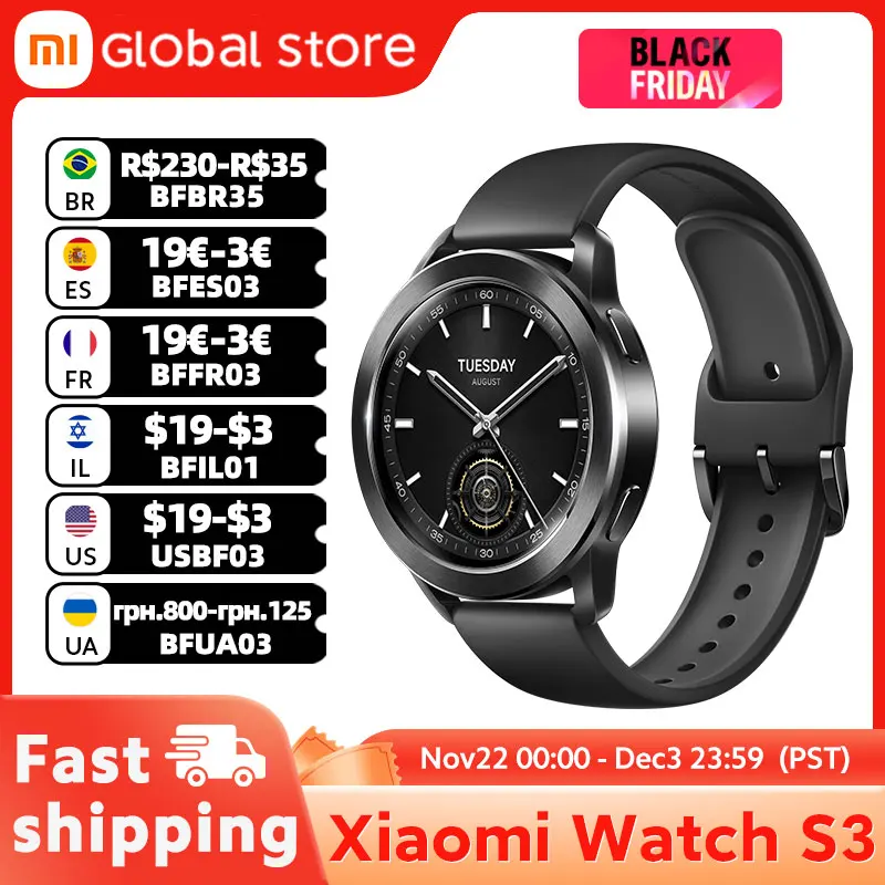 World Premiere Global Version Xiaomi Watch S3 1.43” AMOLED Display Bluetooth®️ 5.2 AII -New MIUI Watch OS 14 days battery life