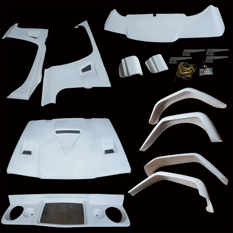 Maiker Offroad 4X4 Auto Accessories Parts Front Car Bumper Grille Hood JK 07-17 Upgr Body Kits