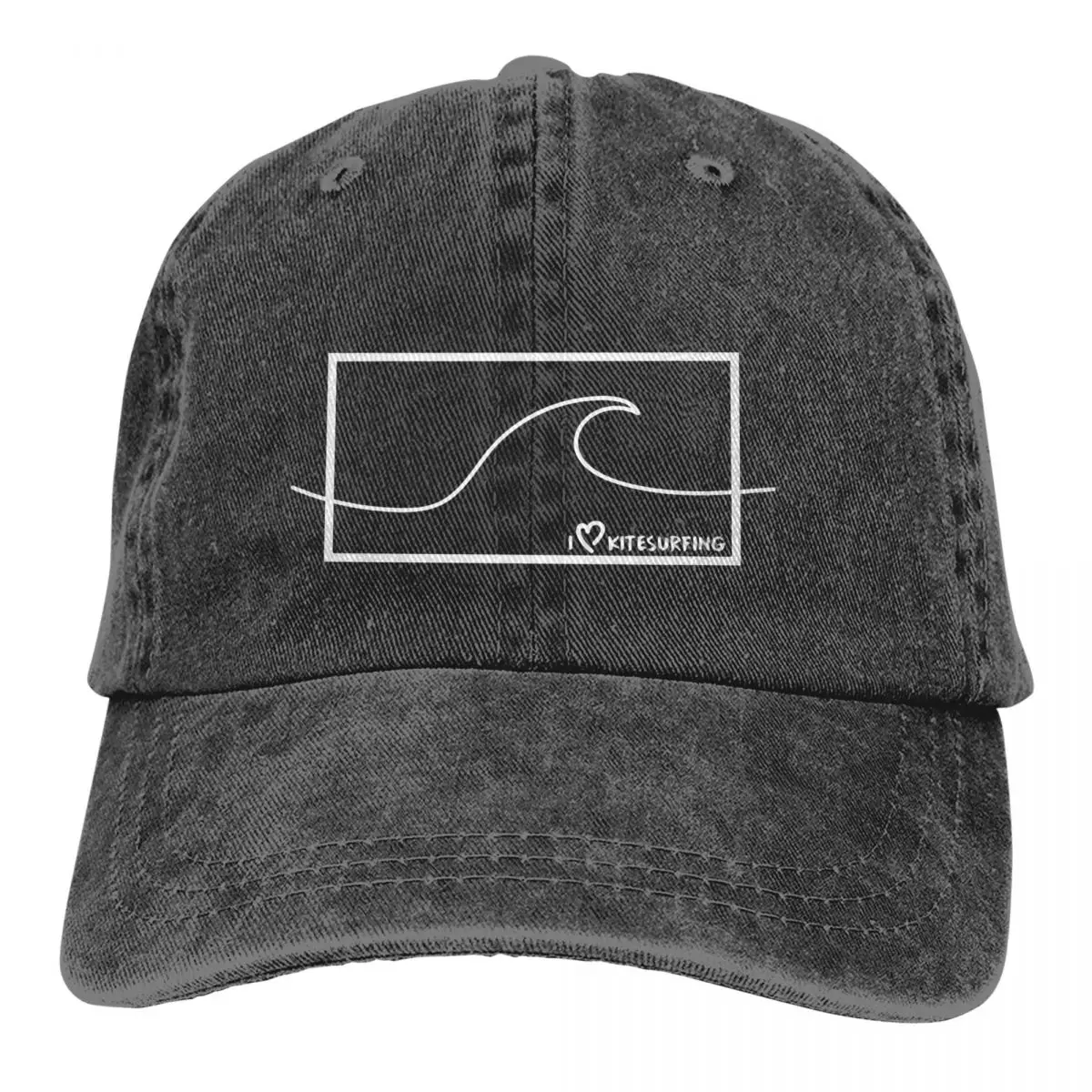 Pure Color Dad Hats I Love Kitesurfing Women's Hat Sun Visor Stetson Water Sports Peaked Cap