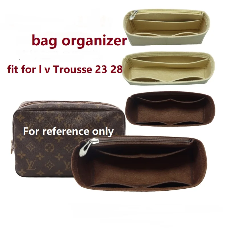 【Only Sale Inner Bag】Bag Organizer Insert For Lv Trousse Toilette Pouch 23 28 Organiser Divider Shaper Protector Compartment