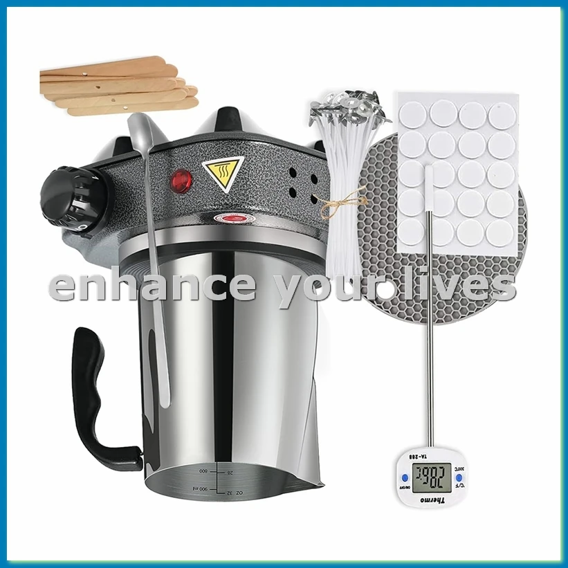 Candle Making Kit with Hot Plate for Candle Making, Candle Making Kit for Beginners with Melting Pot US Plug-AT48