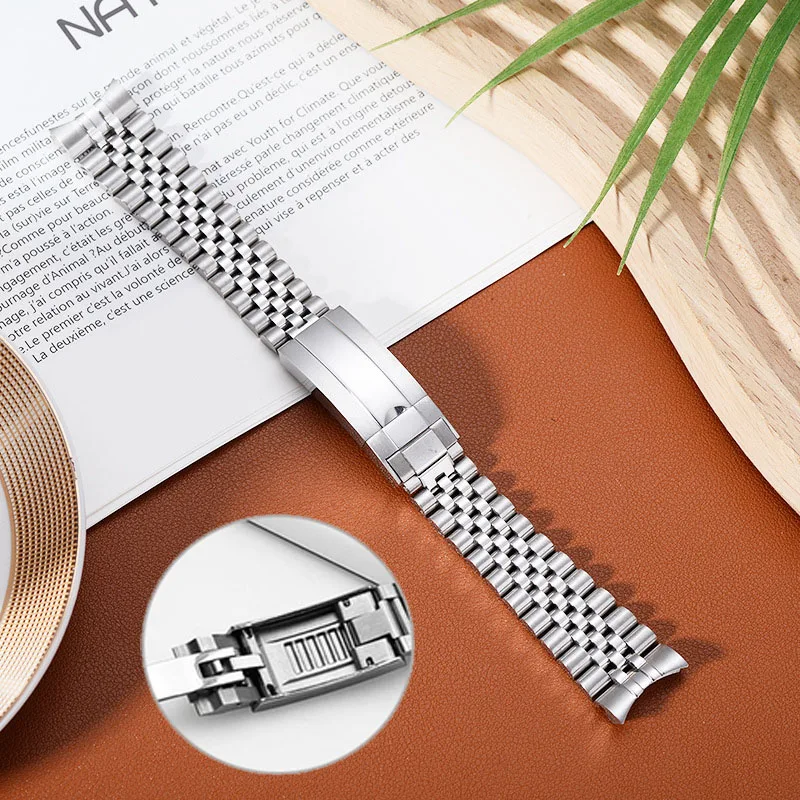 

904L Jubilee Watchband For Rolex Sub GMT Yacht Daytona 20mm 21mm Male Strap Luxury watch chain Mod Parts Replacement Accessories