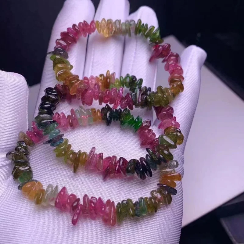 Tourmaline Small Bracelet with Shape Rainbow Color Women's Jewelry