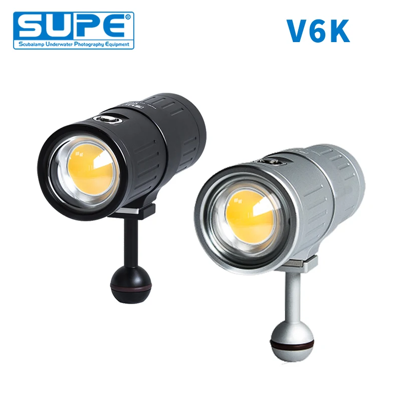 

Supe Scubalamp V6k 12000-lumens Underwater Photo Video Light Scuba Diving For Camera Housing Underwater Photography