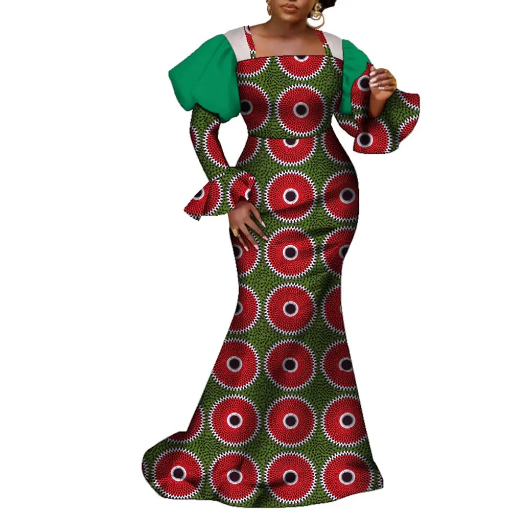 

African Dresses for Women Ankara Print Dashiki Dress Lady Maxi Long Dresses for Party Evening Fashion African Clothing WY125