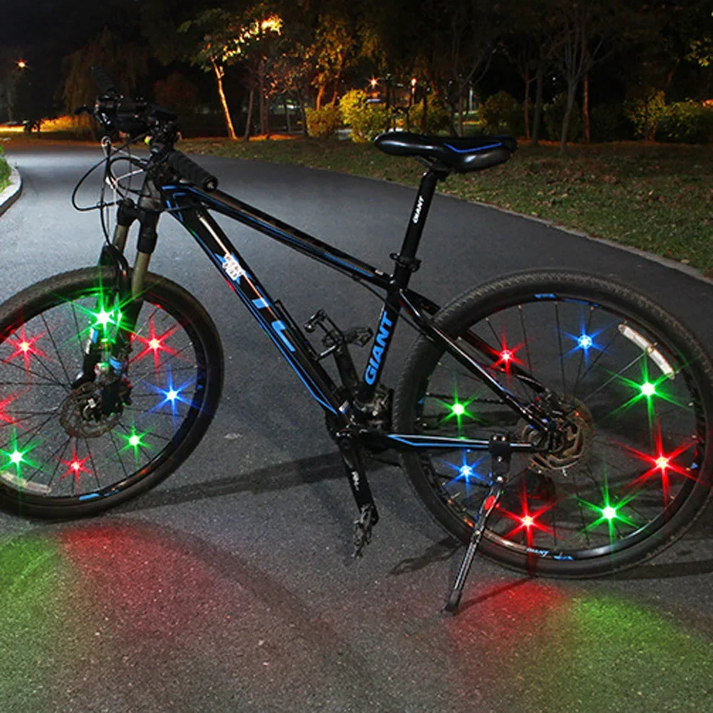 1Pc bicicletta LED ruota raggio luce Mini rosso/verde/blu MTB accessori luce bici ciclismo su strada parti della lampada decorativa con batteria