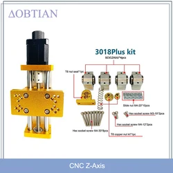 Модуль направляющей оси Z с ЧПУ, винт направляющего стола, линейная направляющая для фрезерного станка 3018 Pro, совместимая со шпинделем 500 Вт/300 Вт