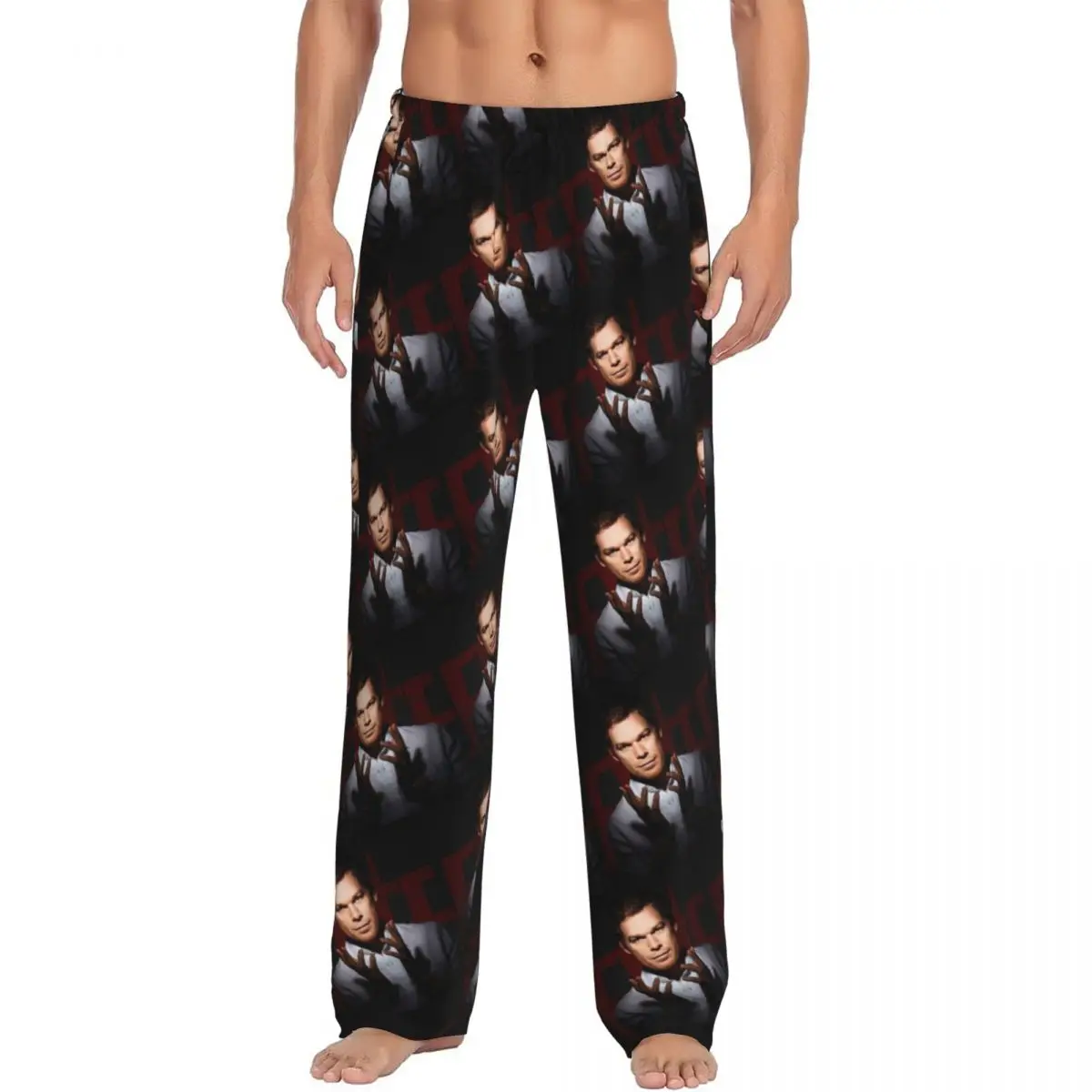 

Custom Printed Men's Dexter Morgan Pajama Pants Movie Sleepwear Sleep Lounge Bottoms with Pockets