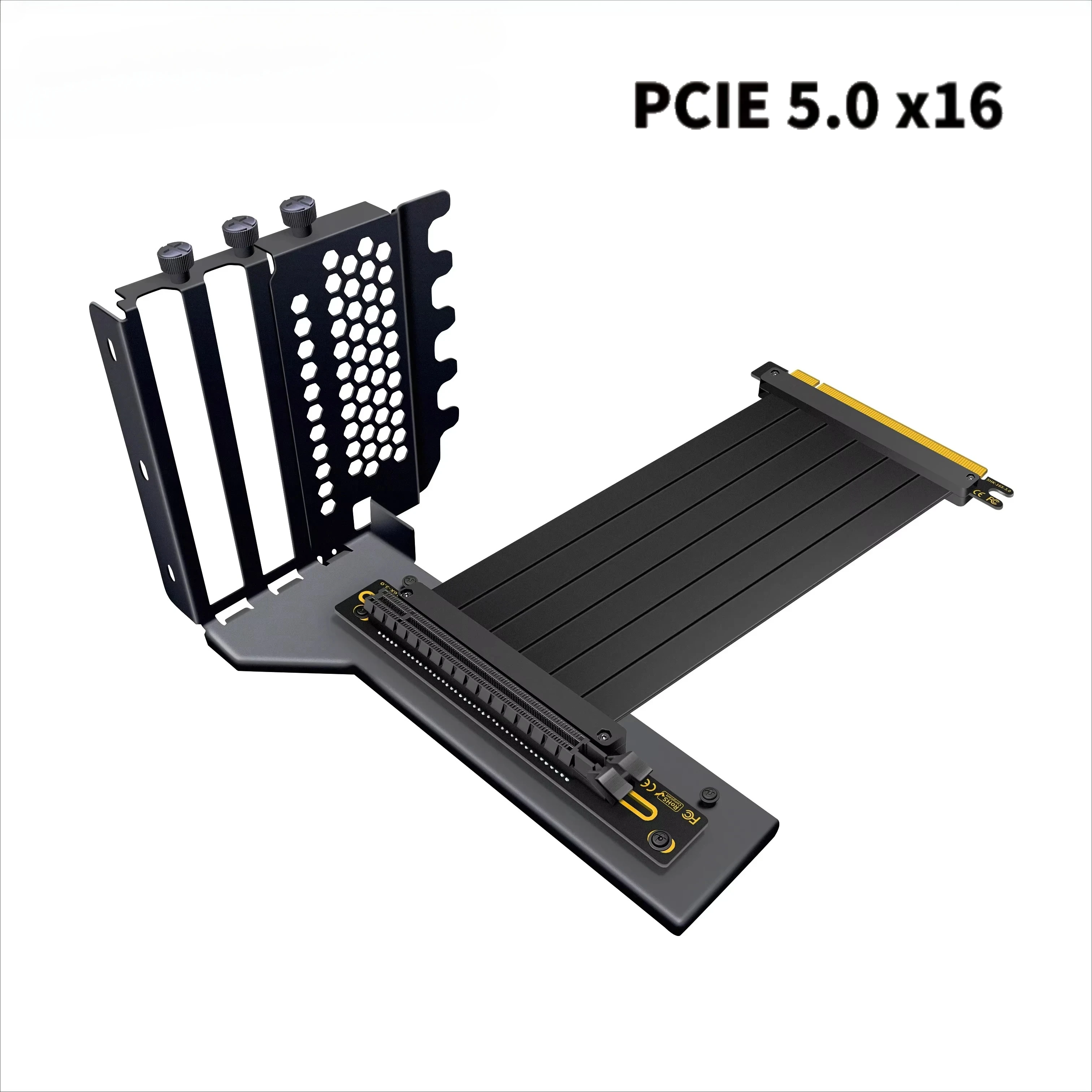 

PCIE Vertical Upright GPU Mount Kit Universal Bracket 7 PCI Slots VGA Support Holder ATX PC Case w PCI-E 5.0 4.0 3.0 Riser Cable