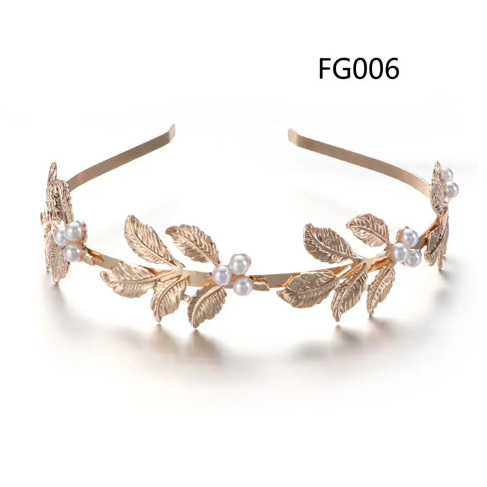 

Women Girl Tiara Headpiece Crowns Wedding Hair Accessories Bride Headbands Hair Hoop Leaves Hair Bands