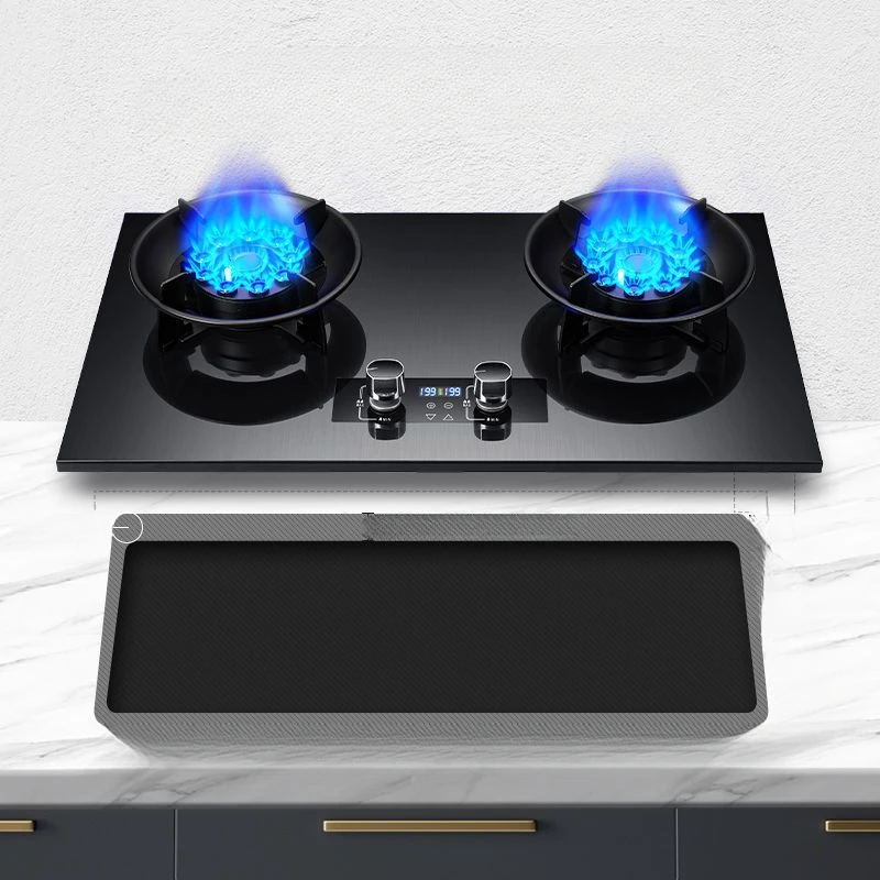 Gas stove, household double stove, flip cover, magic disc stove, embedded natural gas, liquefied gas, desktop fire stove