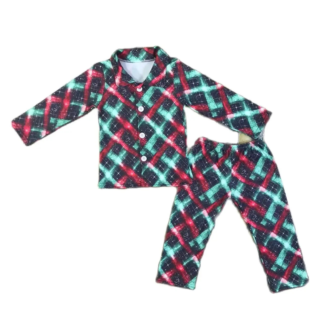 Dairy cow boutique Pajamas for girls boy baby set autumn long-sleeved pajamas plus long pants childrens clothes cotton