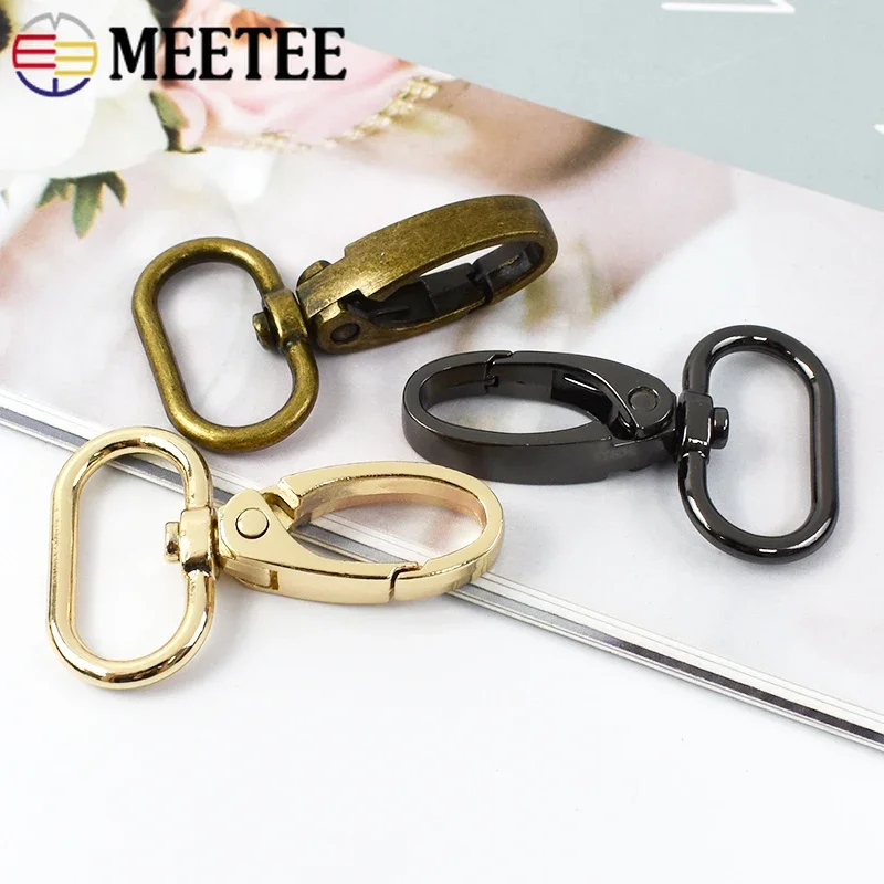 5-30Pcs 25mm Meetee Metal Carabiner Buckles Swivel Lobster Clasp for Bag Keyring Leather Handbag Snap Hook Sewing Accessories