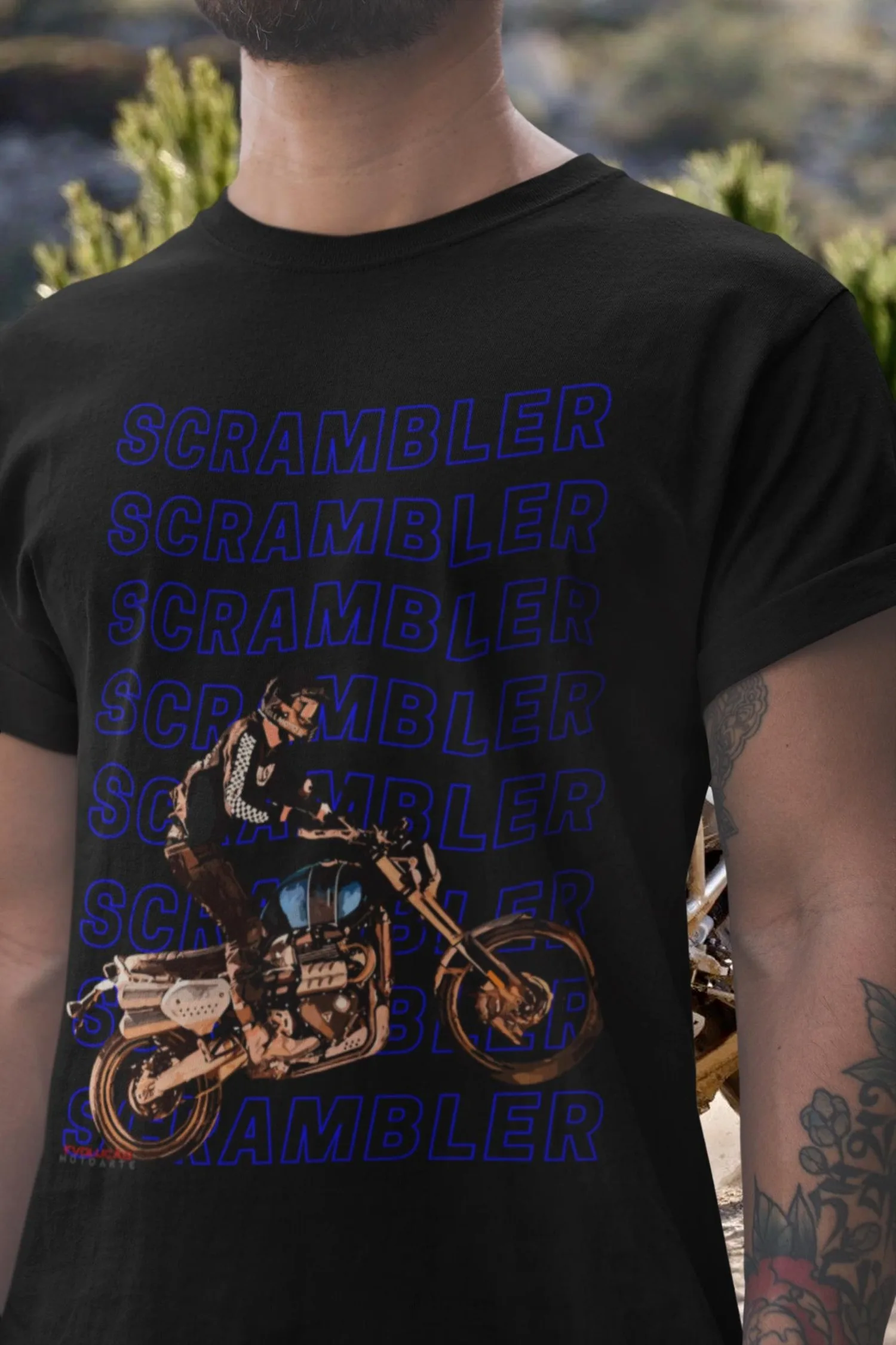 

126@EY T.riumph Scrambler T Shirt Classic British Motorcycle Tee High Pipe Icon Rider Graphic Top For T.riumph Fans Modern Class