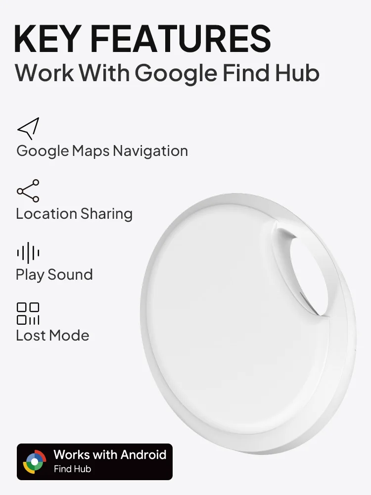 Für Google Find Hub Smart Tracker Android Bluetooth-Tracker Anti-Verlust-Schlüsselfinder Smart Tag für Schlüssel, Geldbörse, Tasche, Gepäck-Tracker – Detail 11
