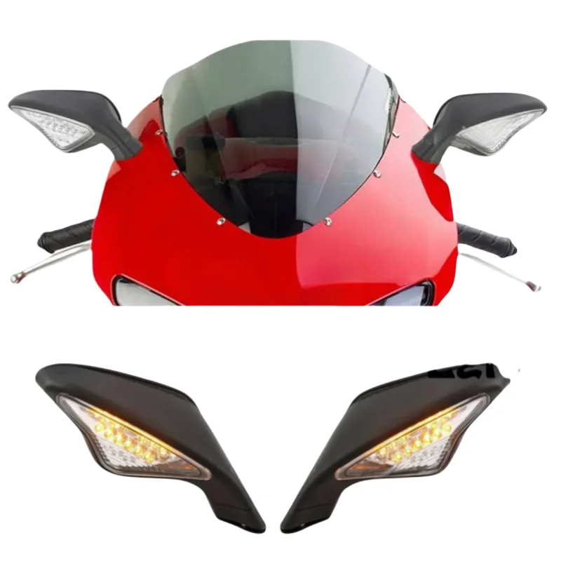 Motorcycles Rearview Side Mirror LED Turn Signal For DUCATI DUCATI 848 EVO 1098 1098S 1098R 1198 1198S 1198R