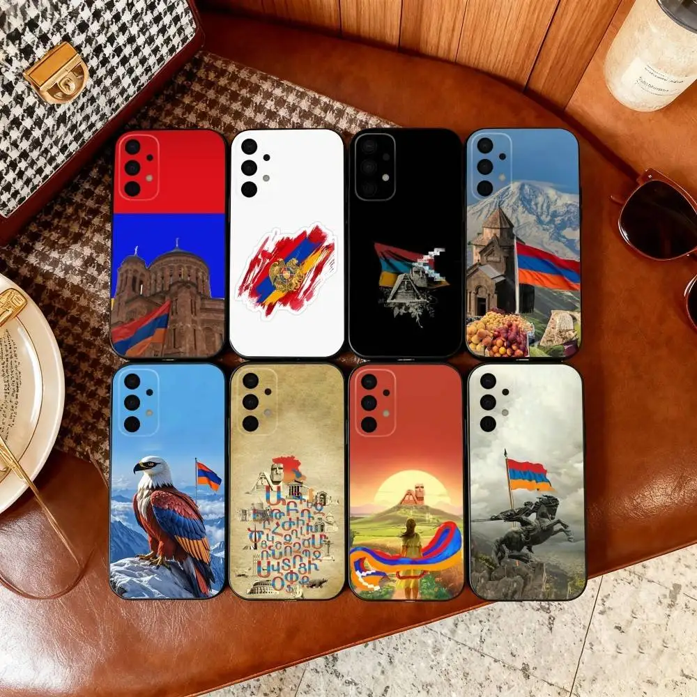 Armenia Flag ART  Phone Case For Samsung Galaxy A73,A72,A71,A70,A53,A52,A51,Soft Silicone Black Cover