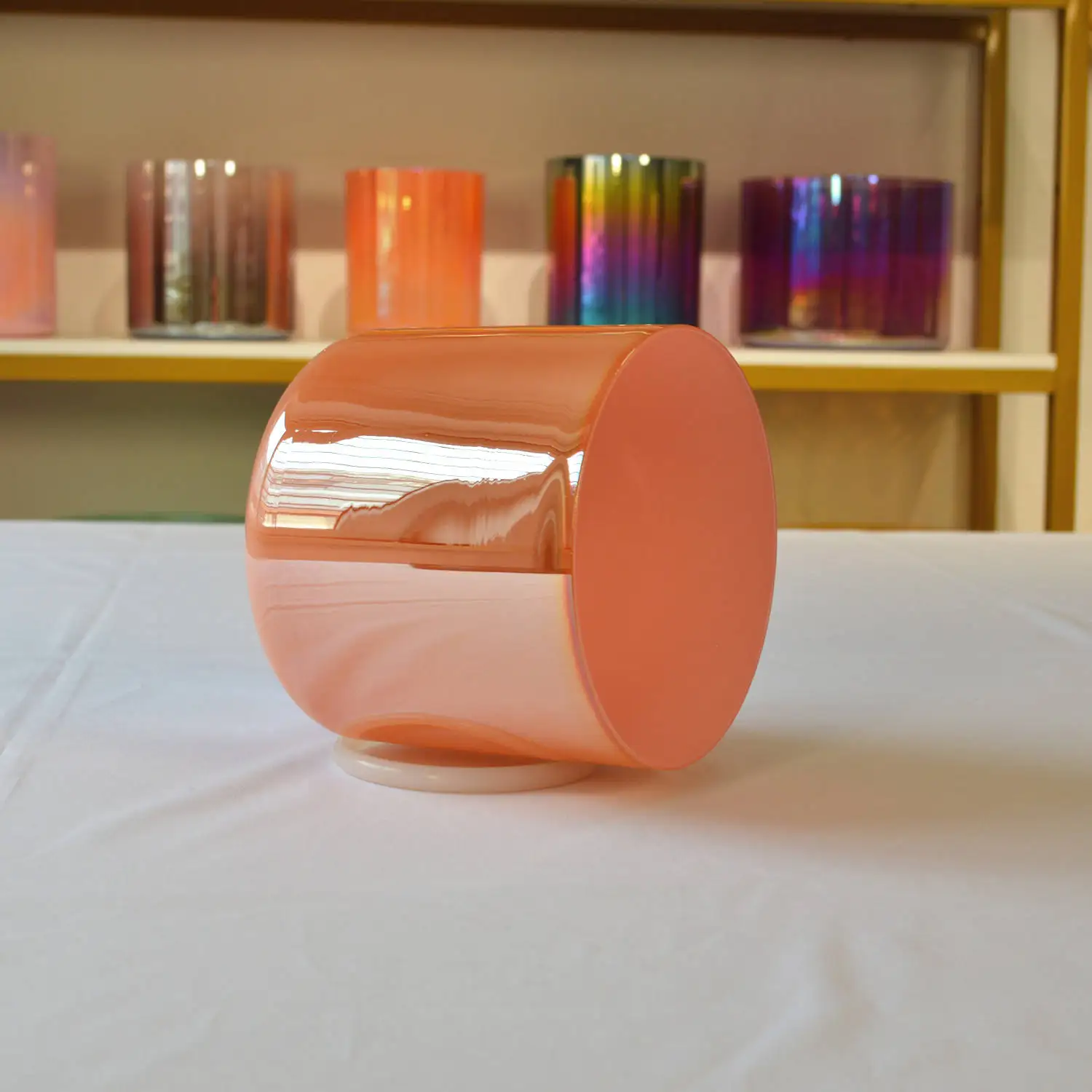 Alchemical Quartz Crystal Singing Bowl Healing Sound Bath 432Hz 440Hz Copper Pink Crystal Sound Bowls for Yoga Meditation