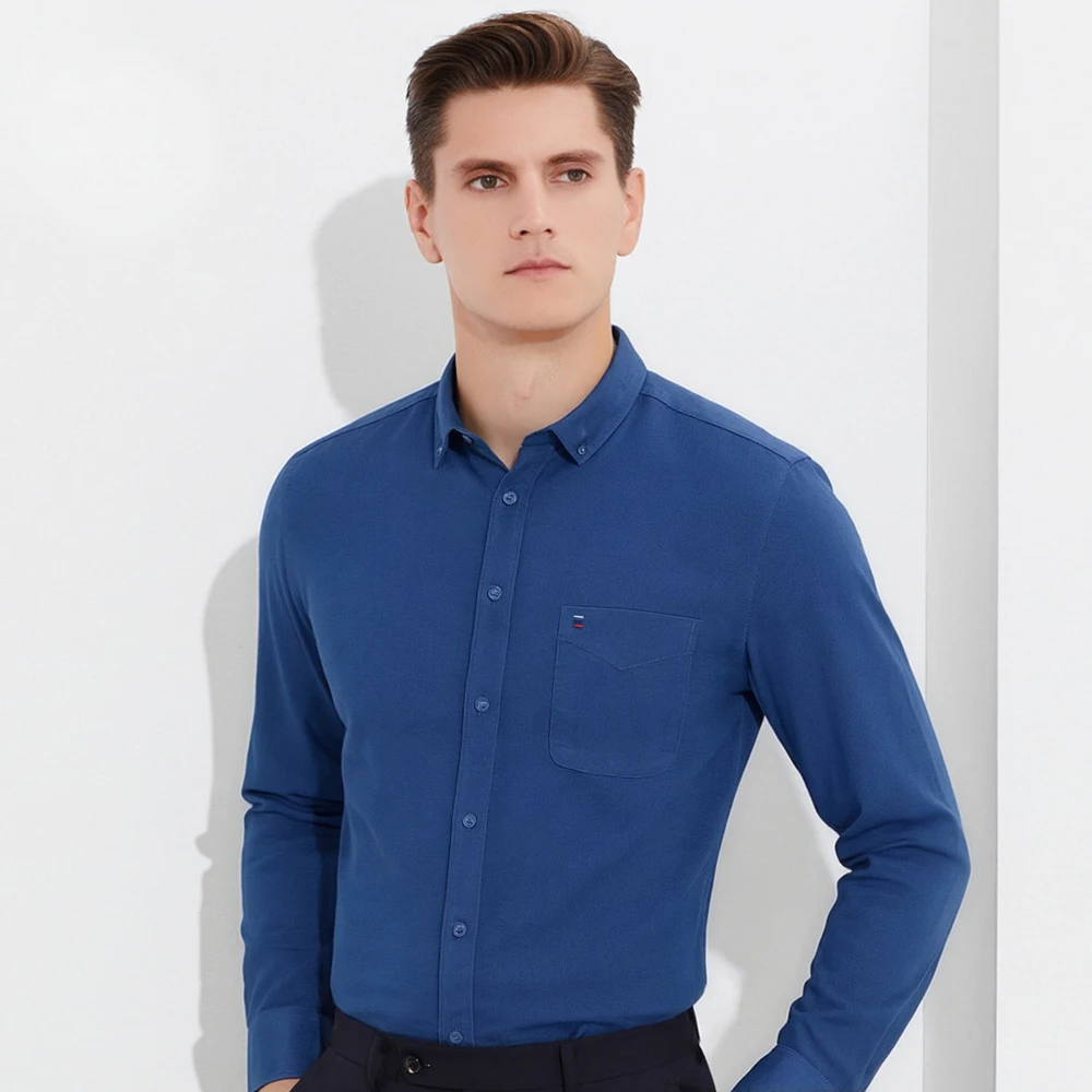 

Men's 100% Cotton Corduroy Button Down Shirt Long Sleeve Vintage Western Overshirt Casual Dress Shirts High Quality for Man