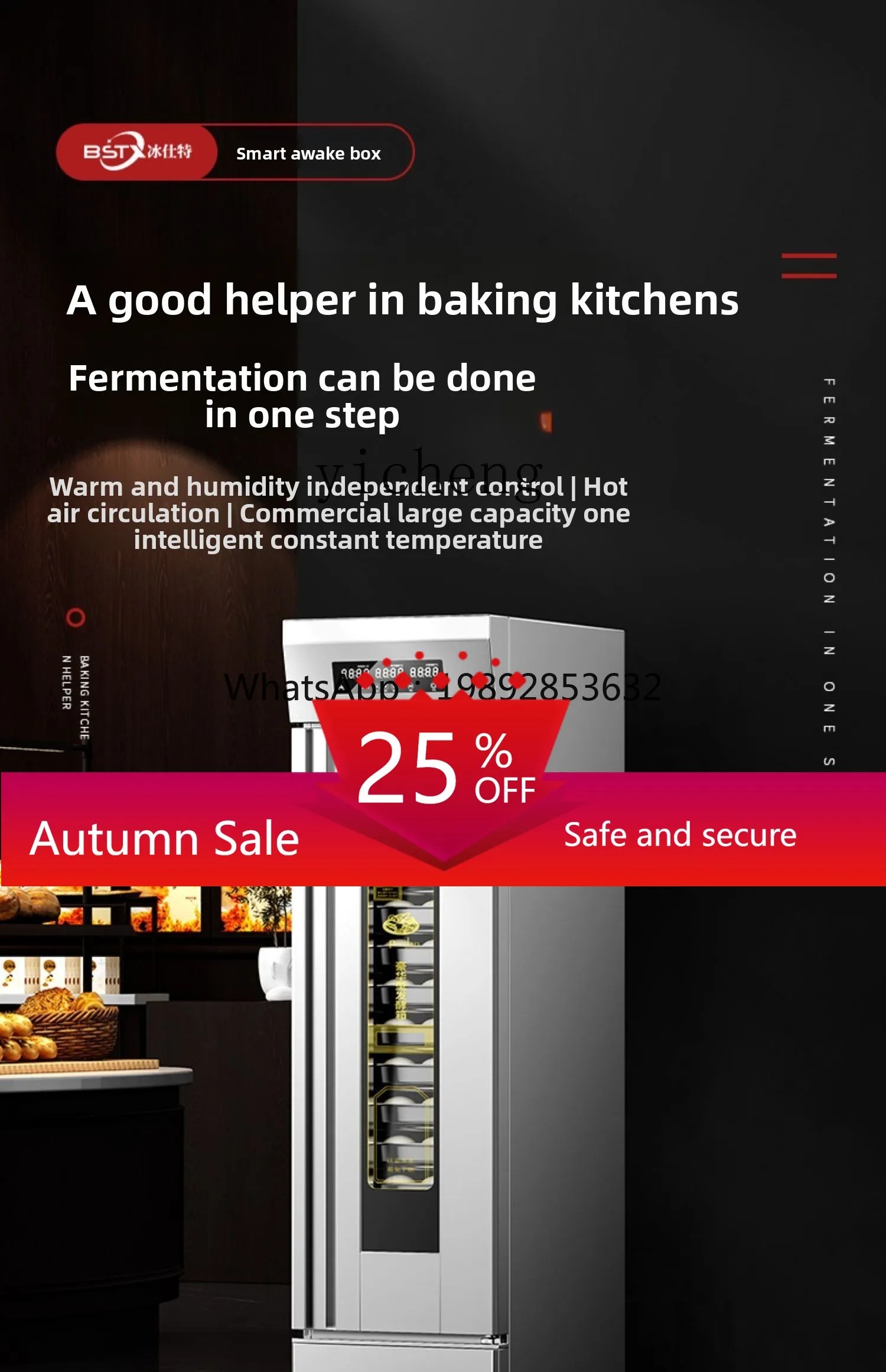 

Fermentation Box Commercial Baking Cartoon Noodle Buns Steamed Bread Pizza Fermentation Machine Stainless Steel