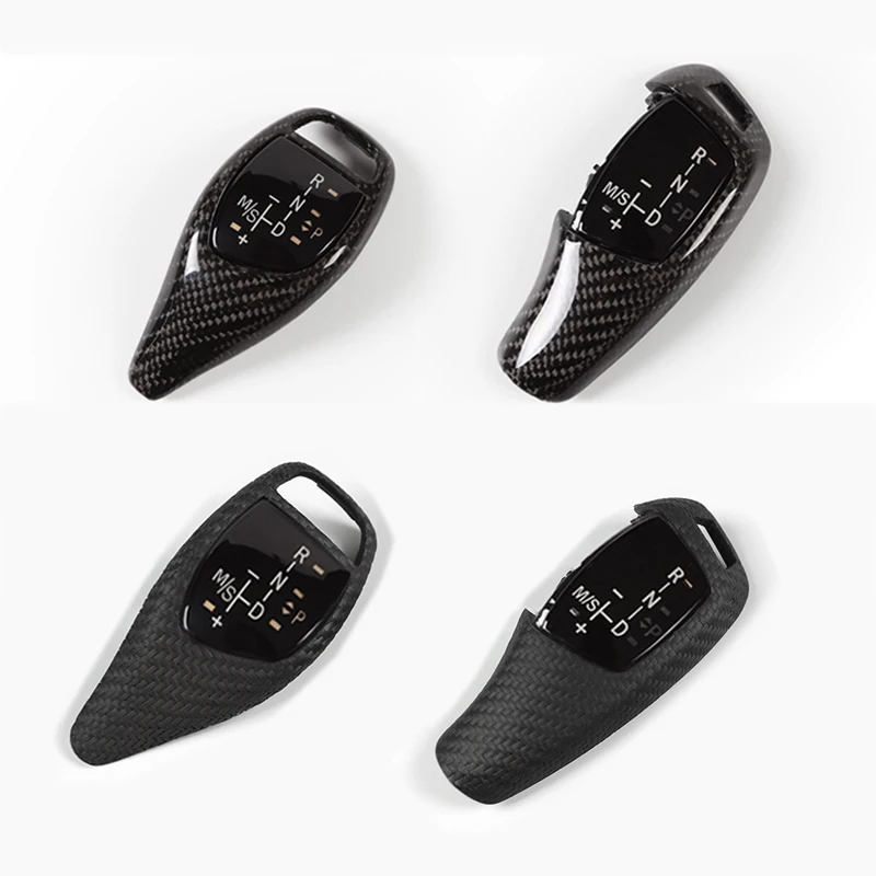 Echte Carbonfaser-Schaltknaufverkleidung, Innenraum-Ersatzabdeckung für BMW F30 F31 F32 F33 F36 F10 3er 5er 7er Serie