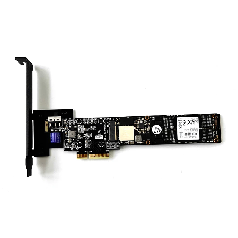 

For PCIe 5.0 x4 to M.2 NVME SSD Solid State Drive Adapter Card with Bracket Gen5 M.2 2280 22110 NVMe to PCI Express 4x Converter