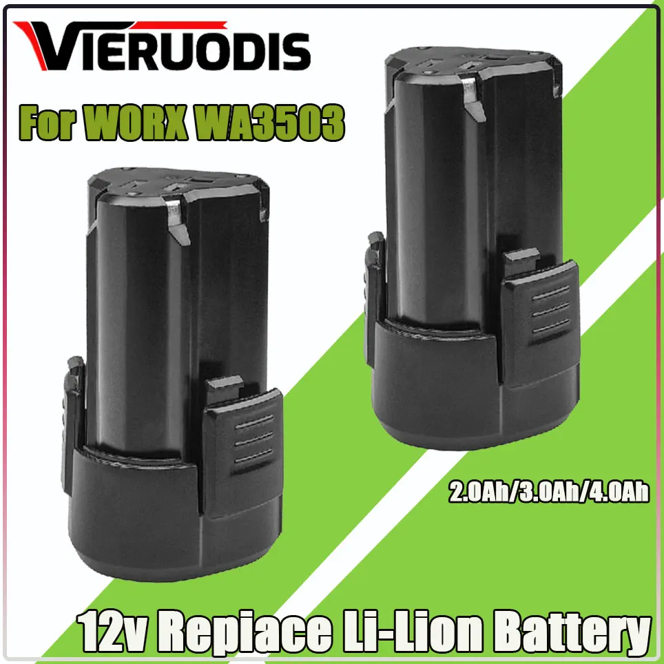 

3.0Ah 12V Battery for Worx WA3504 WA3509 WA3505 WA3503 for Rockwell RW9300 Li-ion Rechargeable Power Tool Battery