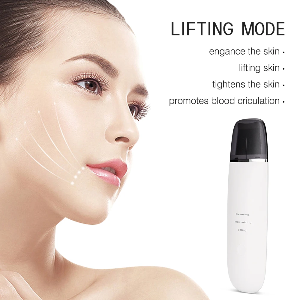 초음파 페이셜 스파출라 - 블랙헤드 제거 및 모공 클렌저 뷰티 디바이스