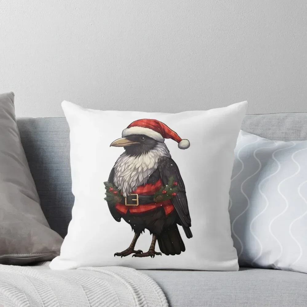 

Santa crow Throw Pillow pillow cover christmas Decorative Cover For Living Room Decorative pillow case