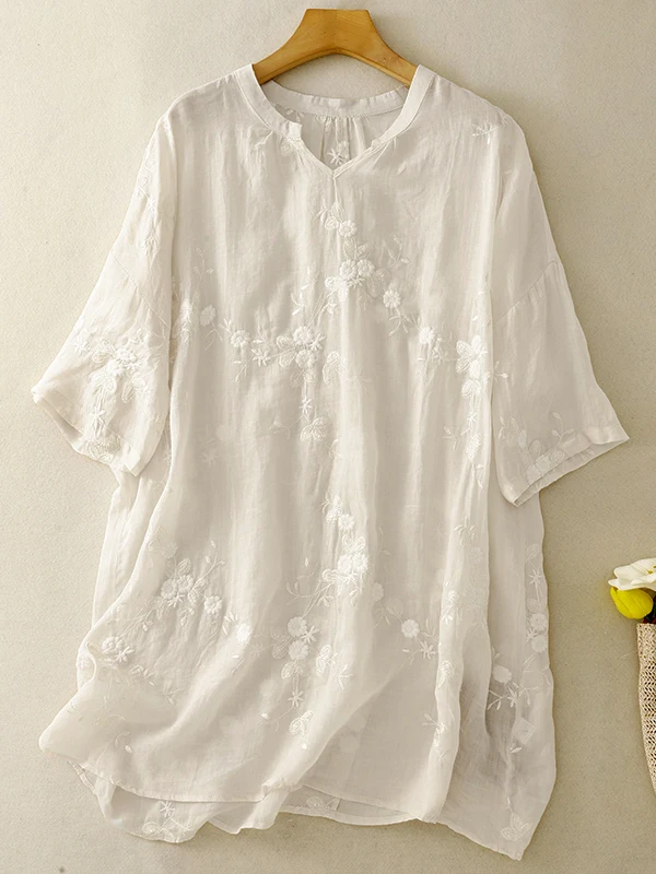 

Художественная тяжелая вышивка Pure Color irt, большой размер, женские оulder Drop Sve, маленький V-образный вырез, средней длины, универсальный для похудения...